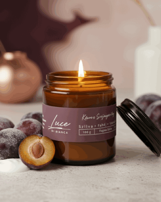 Fagyos Szilva Szójaviasz Illatgyertya